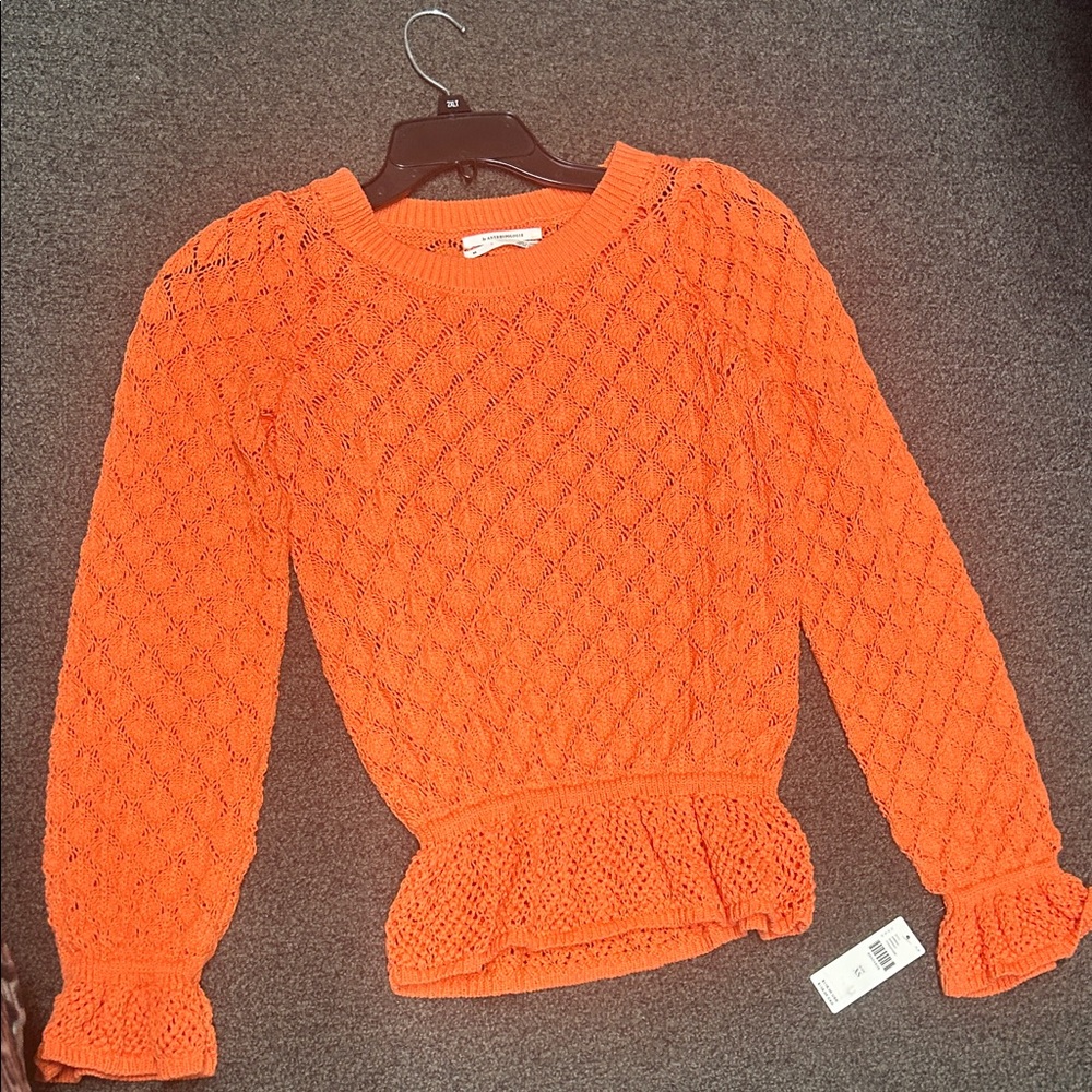 Zimmermann Orange Knit Sweater